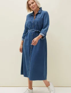 Hettie Denim Midi Dress