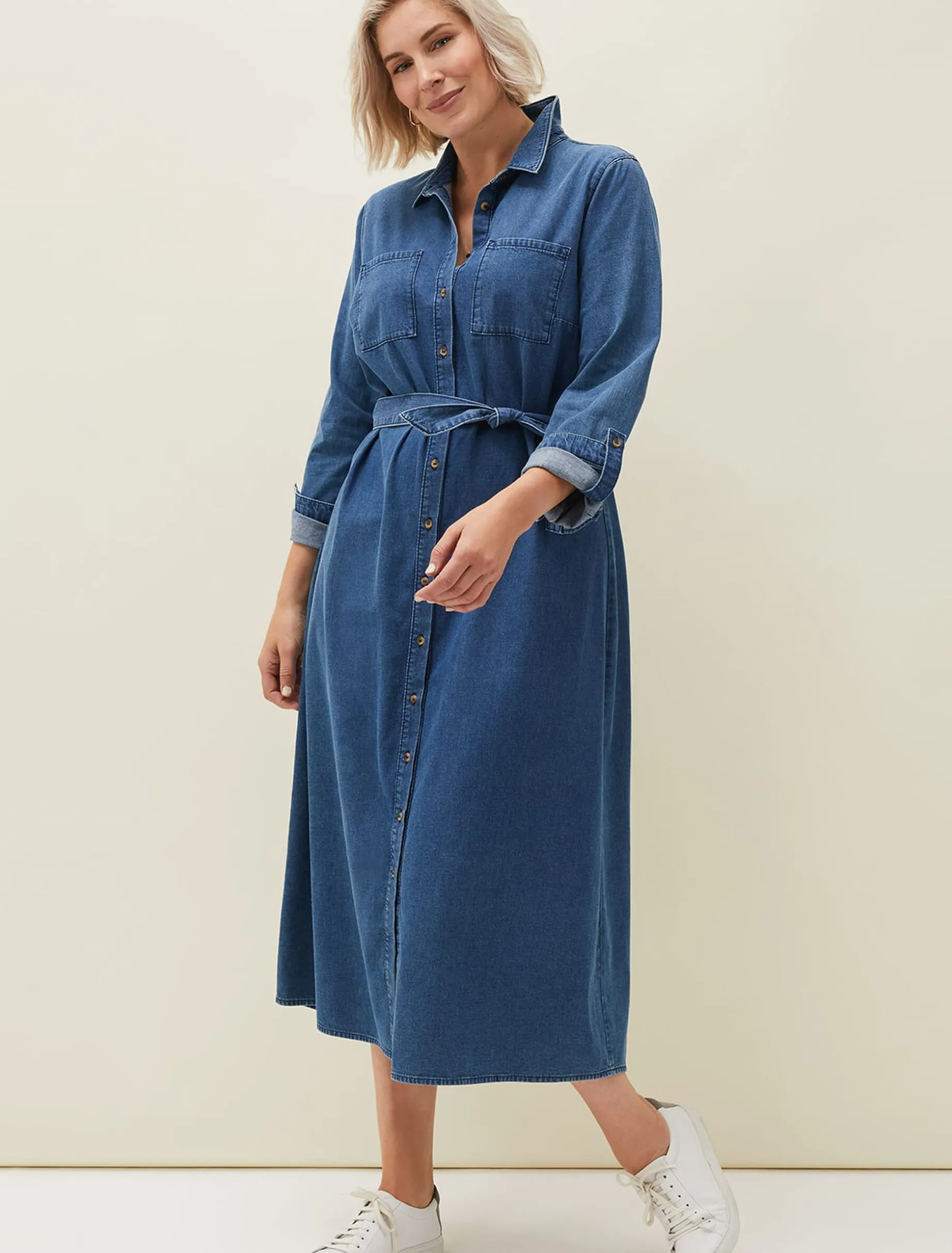 Hettie Denim Midi Dress