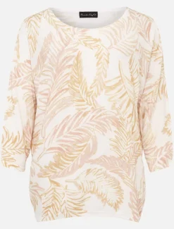Hollie Cotton Palm Print Jumper