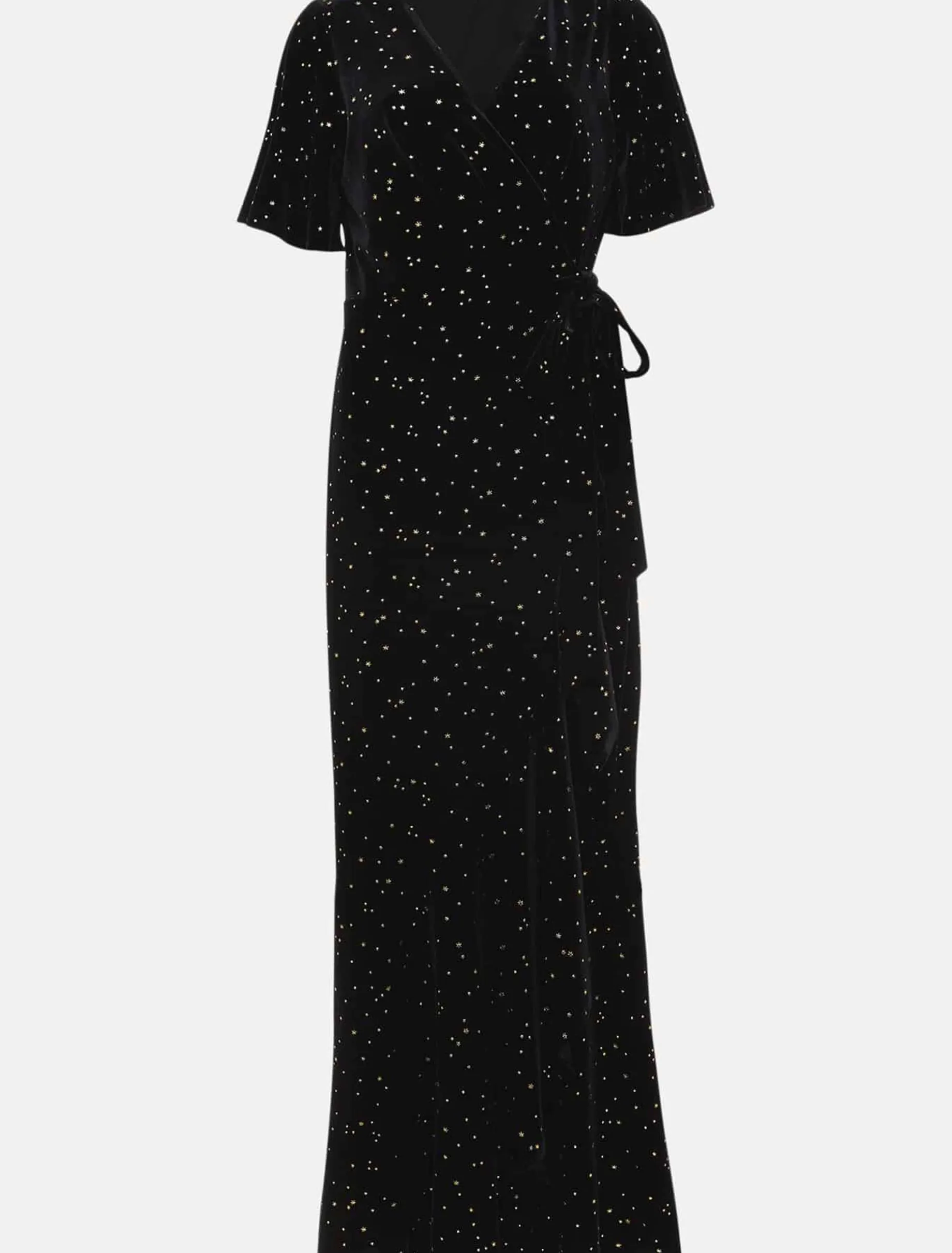 Holly Velvet Star Wrap Maxi Dress
