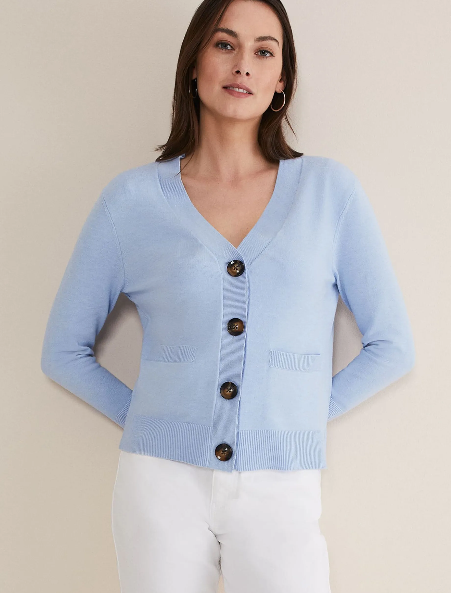 Ima Fine Knit V- Neck Cardigan