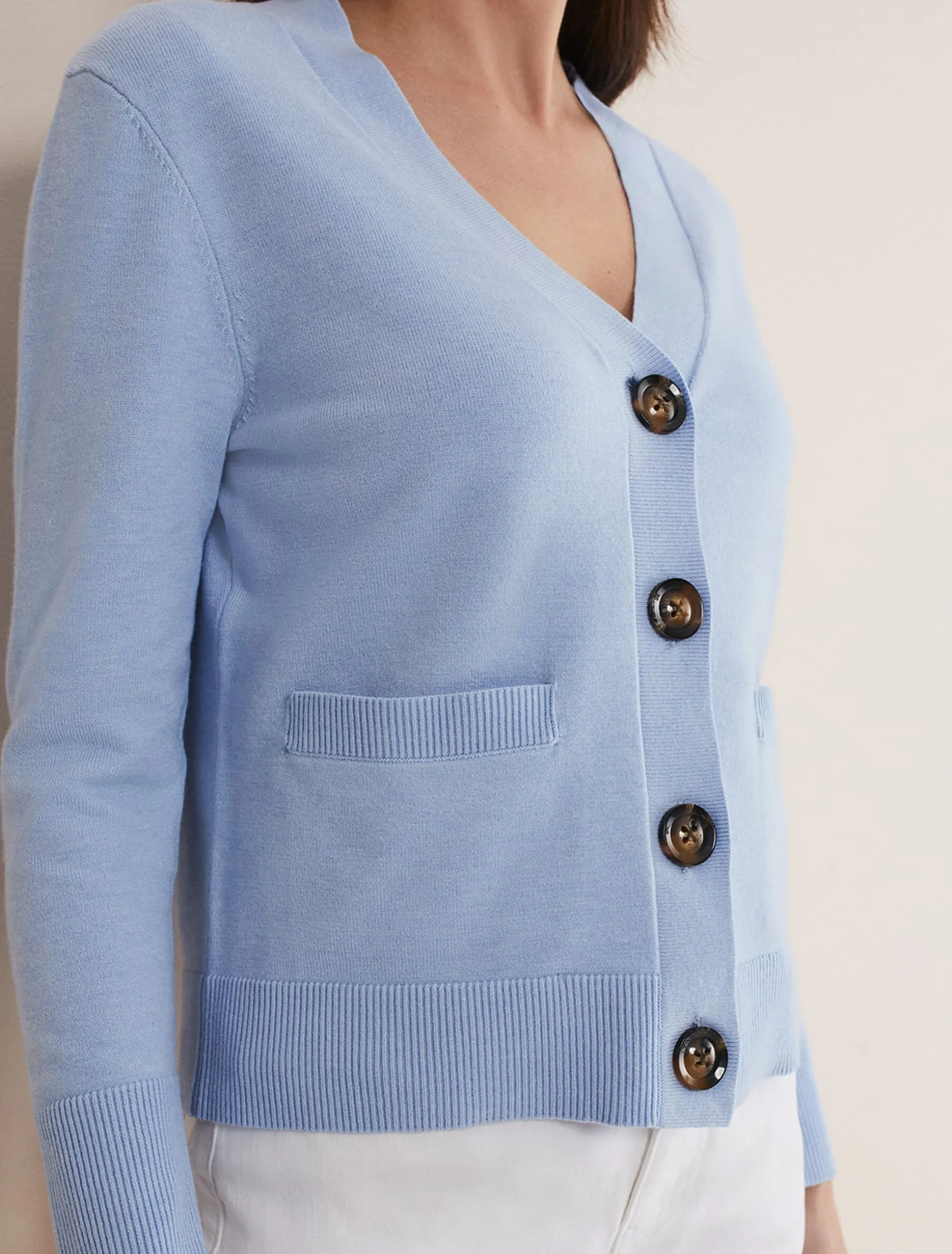 Ima Fine Knit V- Neck Cardigan