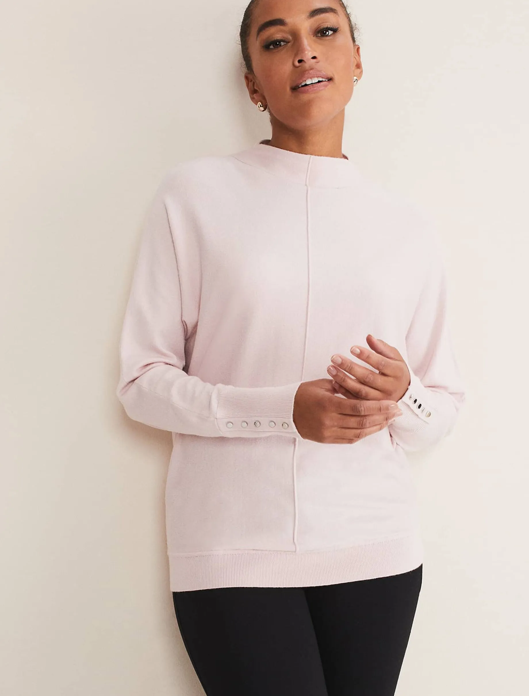 Indigo Button Cuff Easy Knit