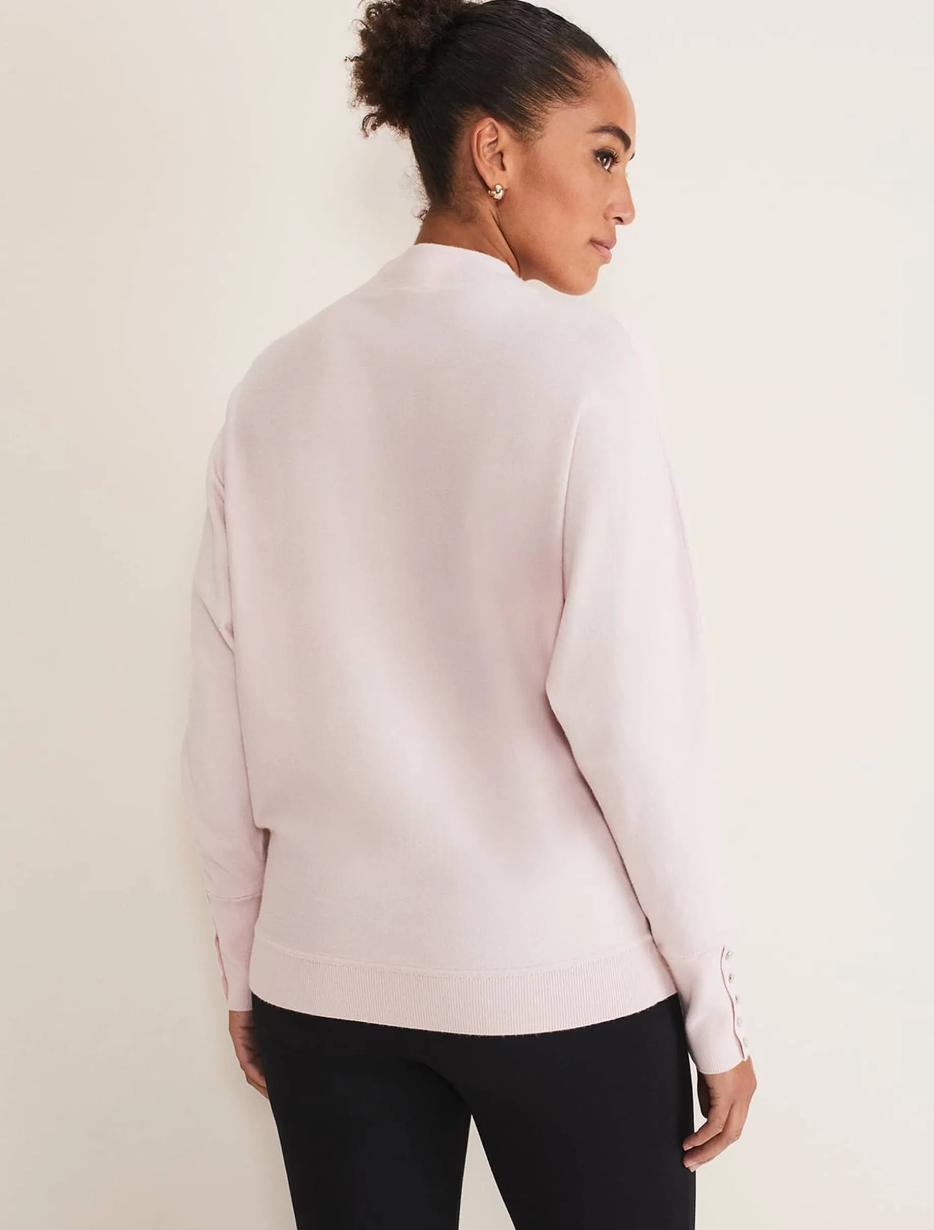 Indigo Button Cuff Easy Knit