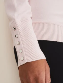 Indigo Button Cuff Easy Knit