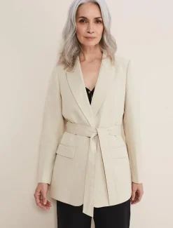Inessa Linen Belted Blazer