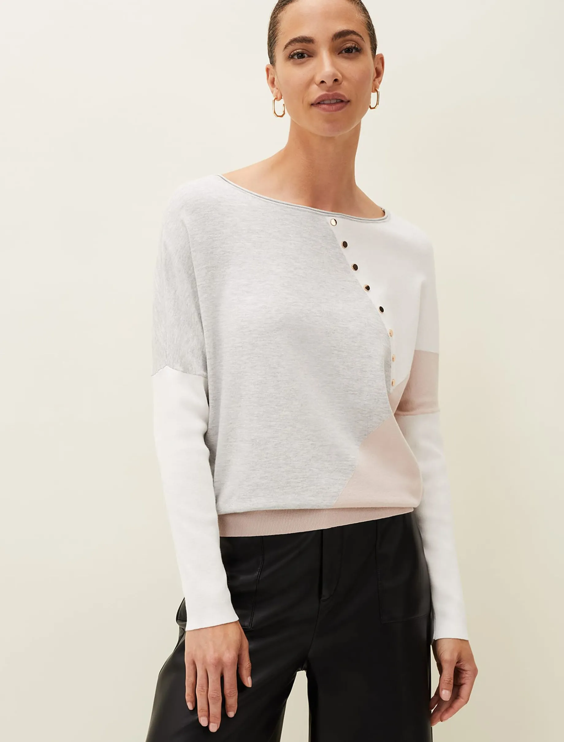 Isabel Colourblock Stud Jumper