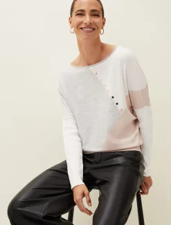 Isabel Colourblock Stud Jumper