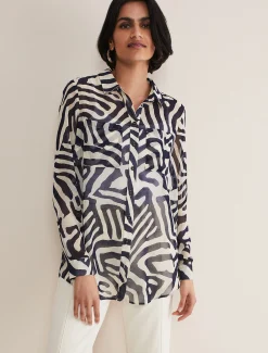 Isabella Printed Zebra Blouse