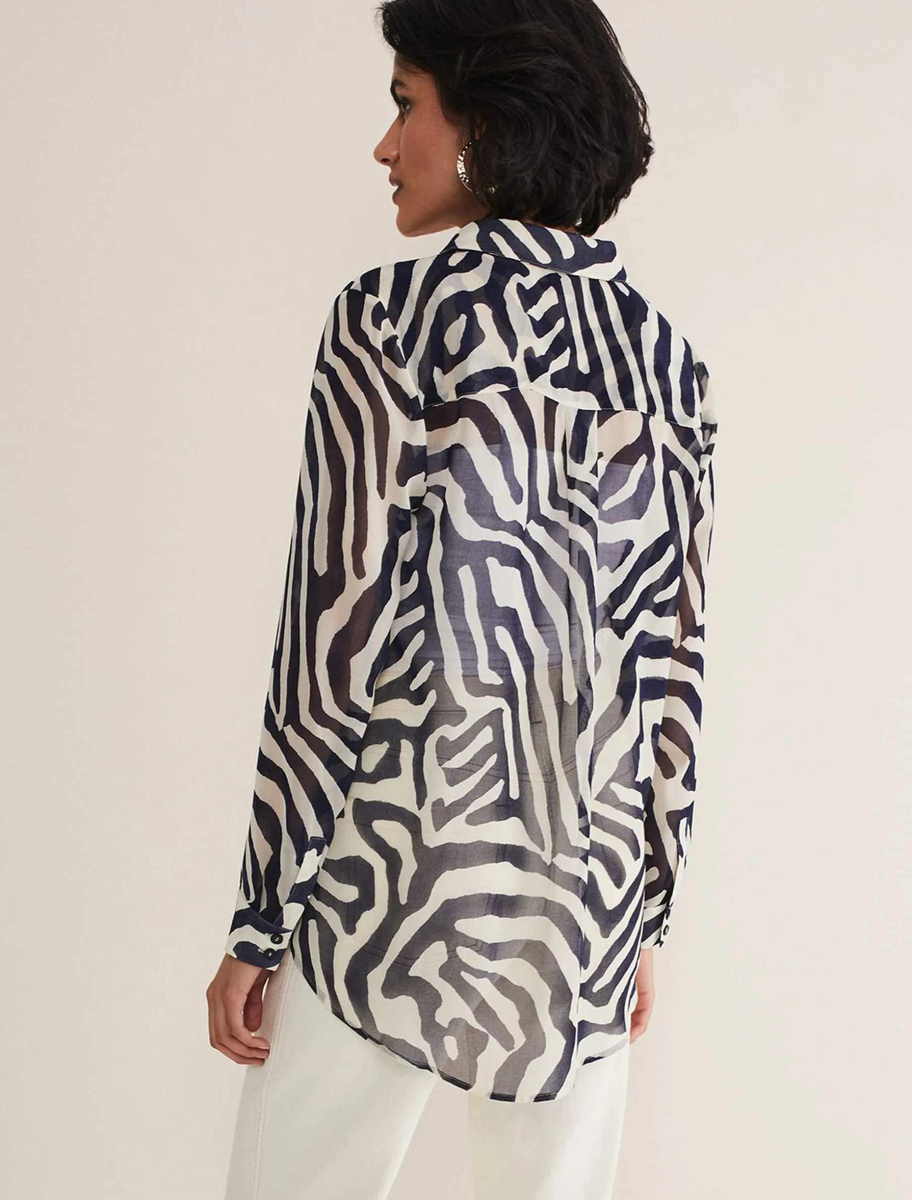 Isabella Printed Zebra Blouse