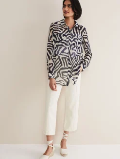 Isabella Printed Zebra Blouse
