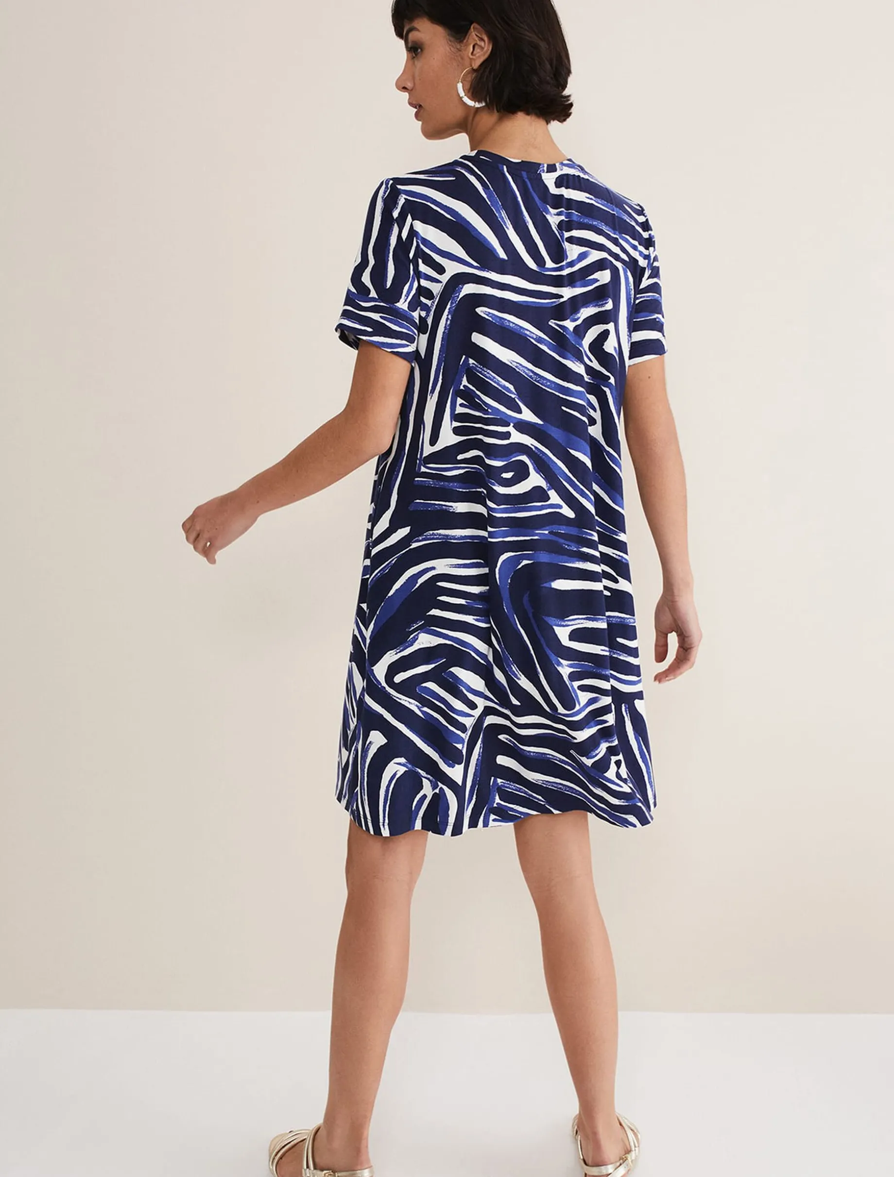 Isabelle Zebra Print Mini Dress