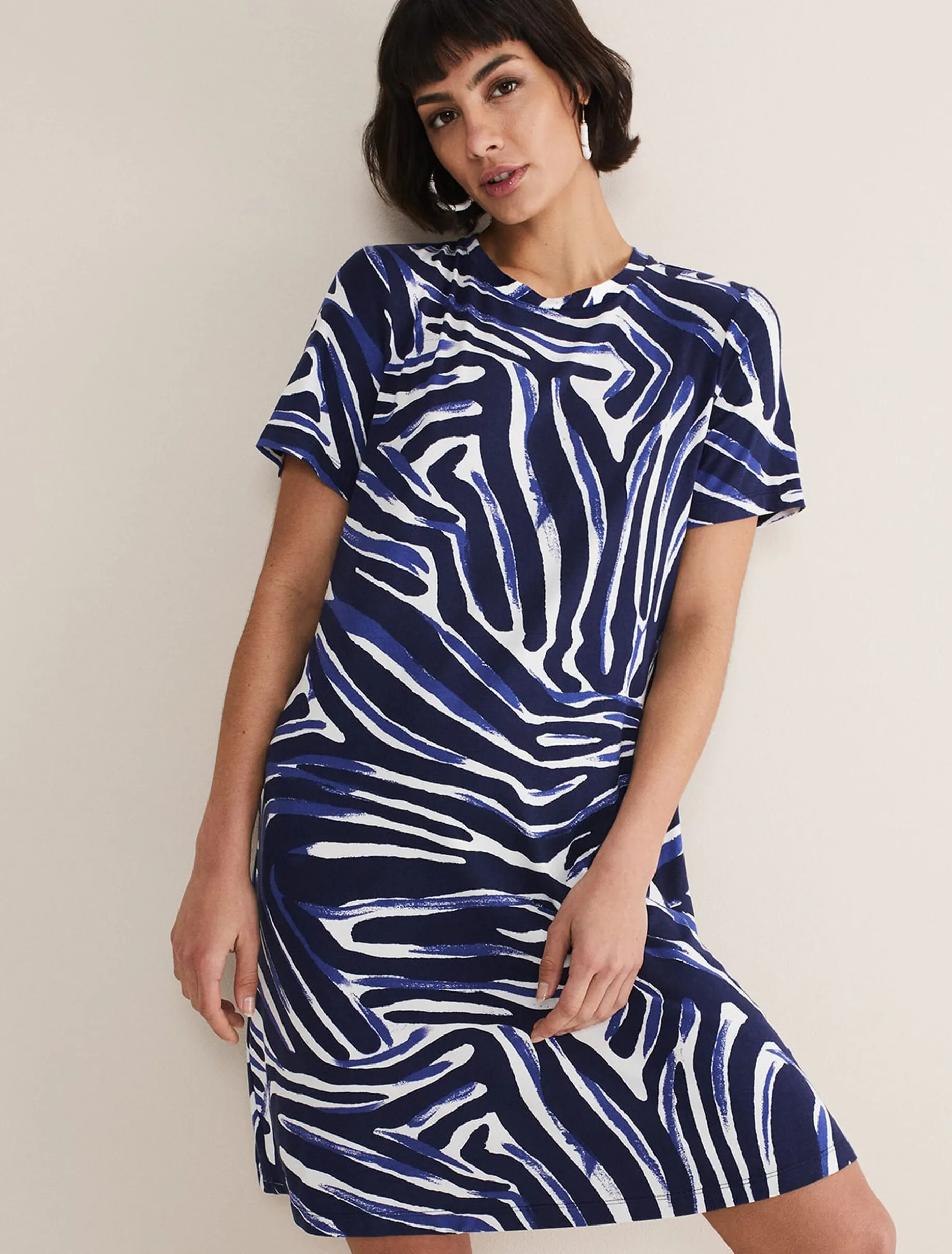 Isabelle Zebra Print Mini Dress
