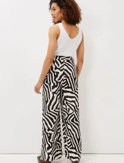 Isabelle Zebra Print Wide Leg Trouser