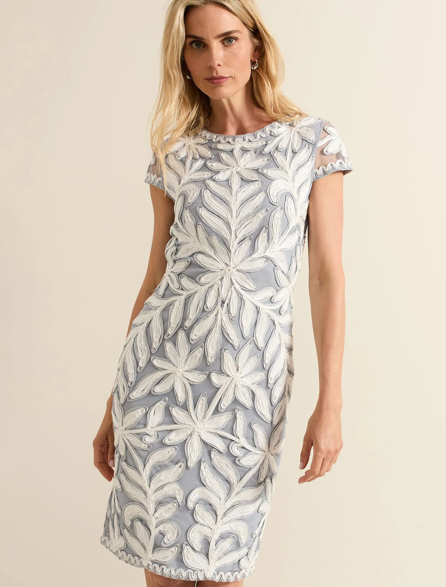 Isobel Tapework Lace Fitted Dress