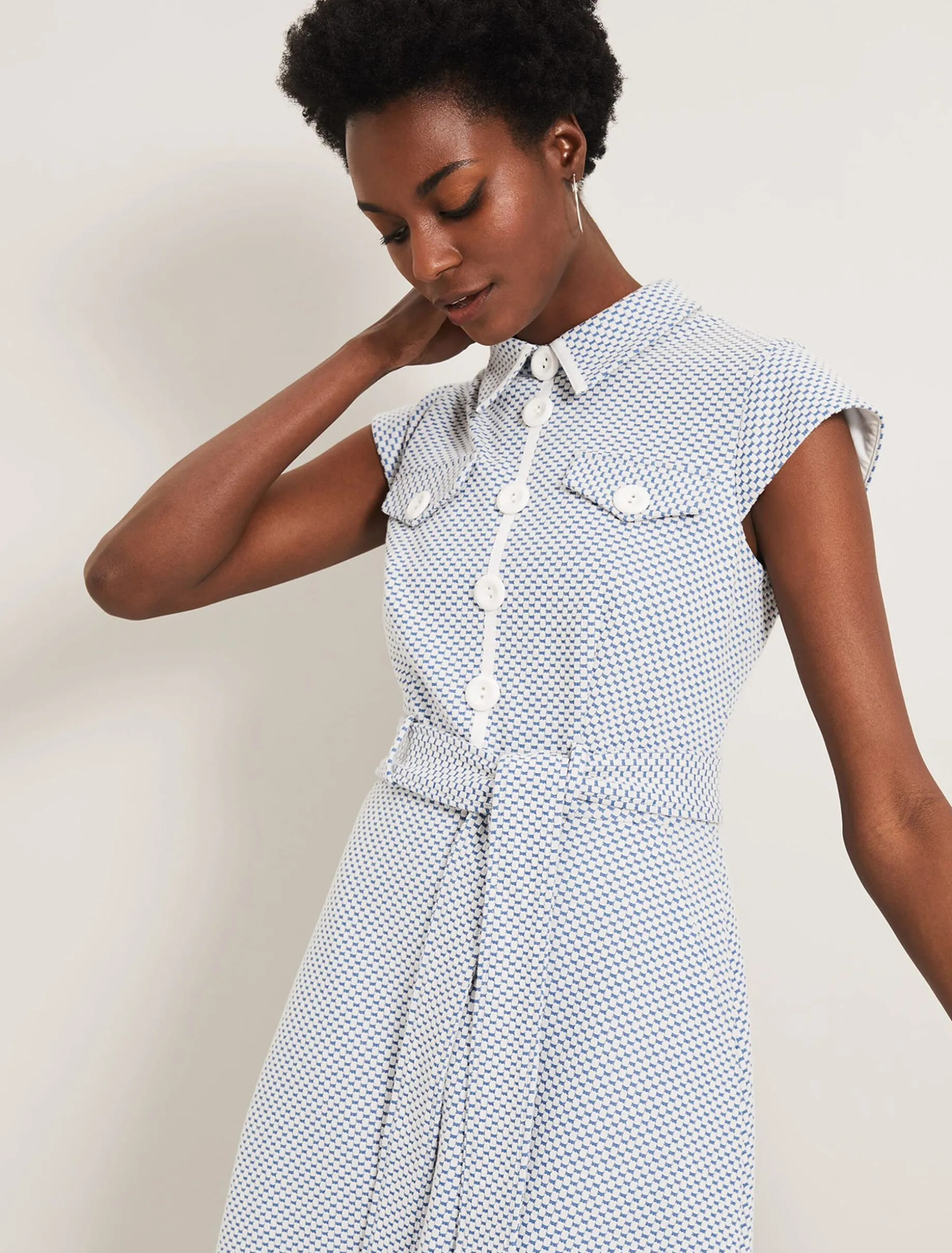 Issie Textured Check Dress