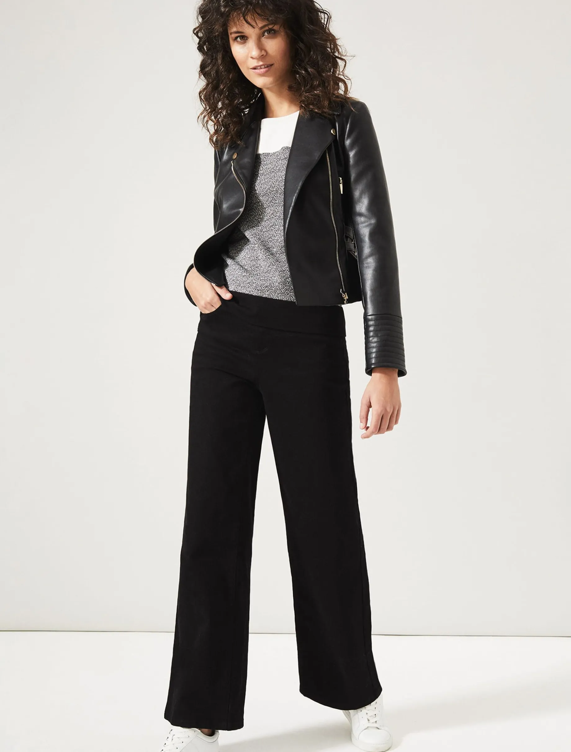 Jaliyah Jacquard Panel Knit Top