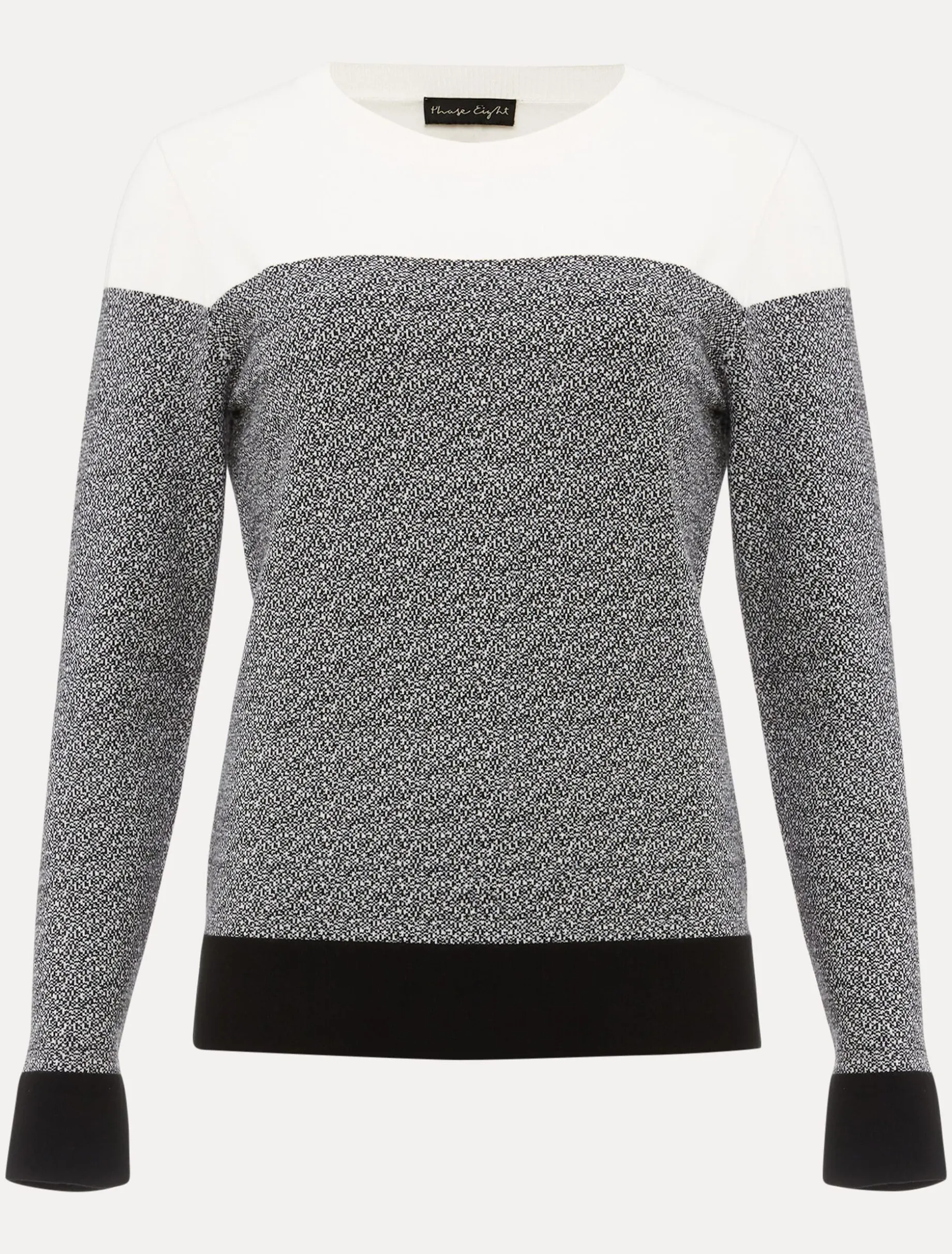 Jaliyah Jacquard Panel Knit Top