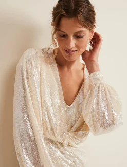 Jamila Sequin Overlay Maxi Dress