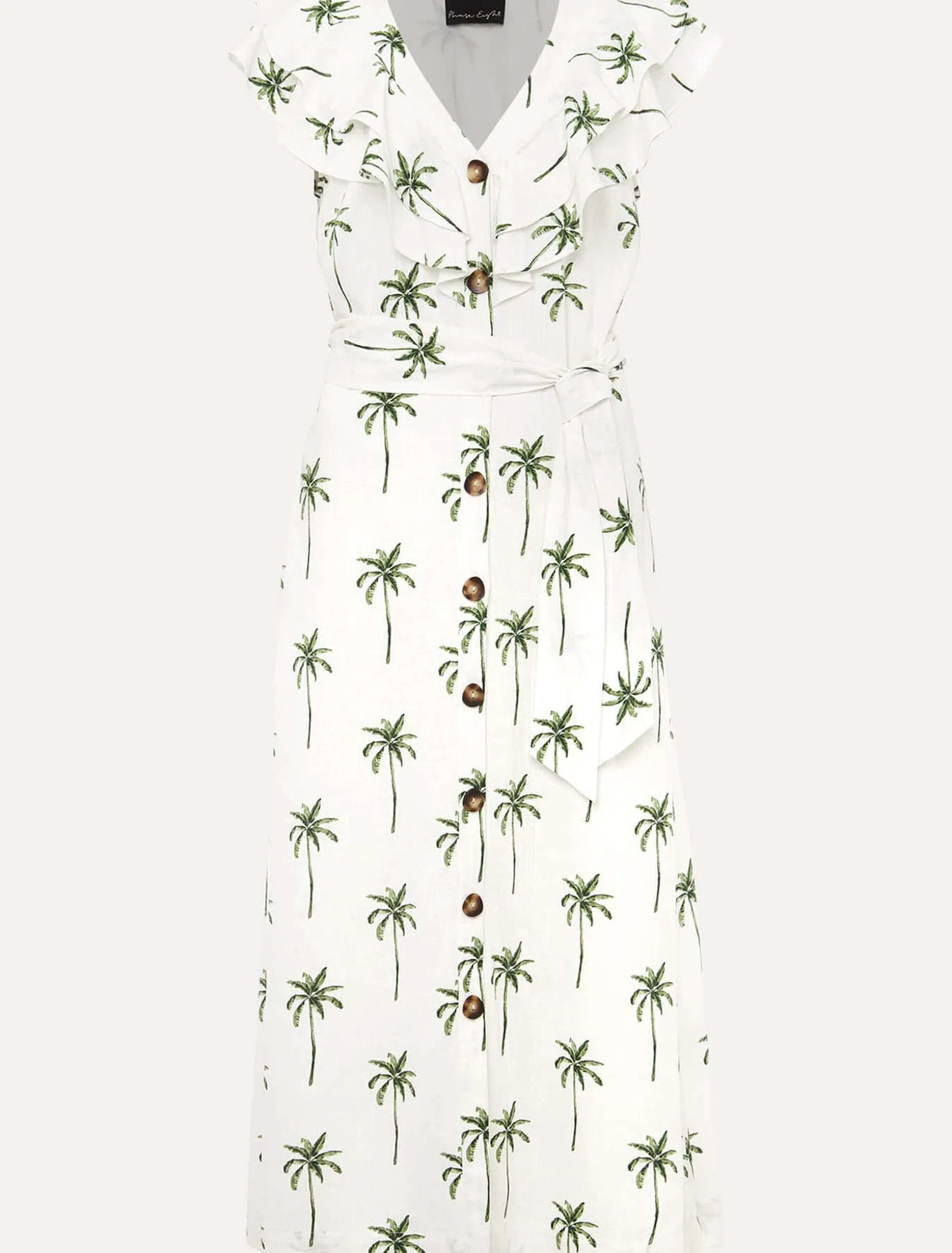 Jamilla Palm Print Midi Dress