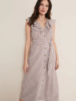 Jamilla Striped Midi Dress