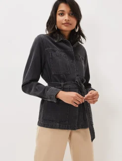 Jannah Denim Belted Shacket