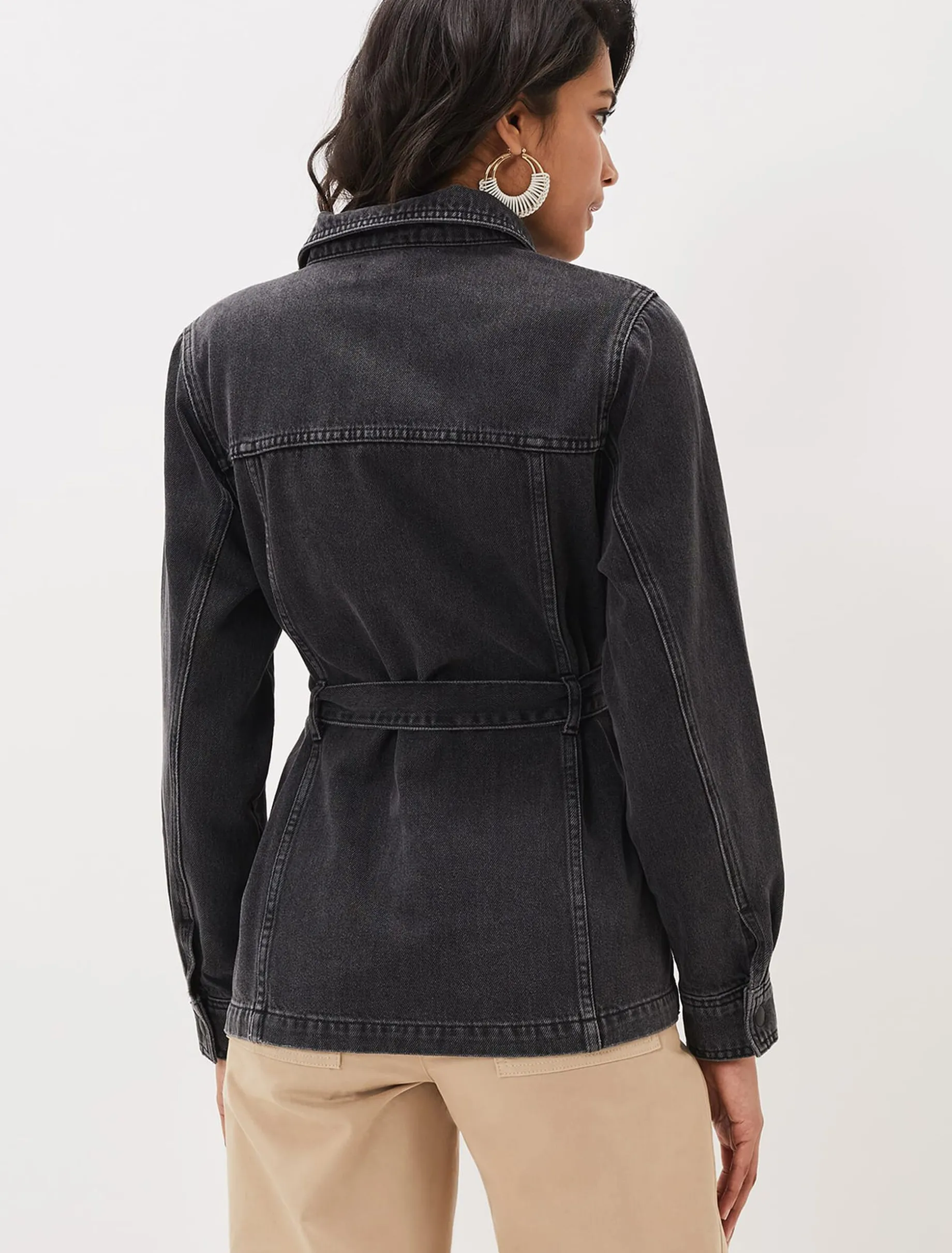 Jannah Denim Belted Shacket