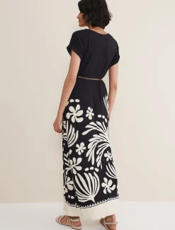 Jeanne Placement Print Jersey Maxi Dress
