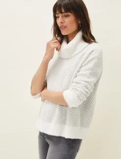 Jess Chevron Jacquard Chunky Jumper