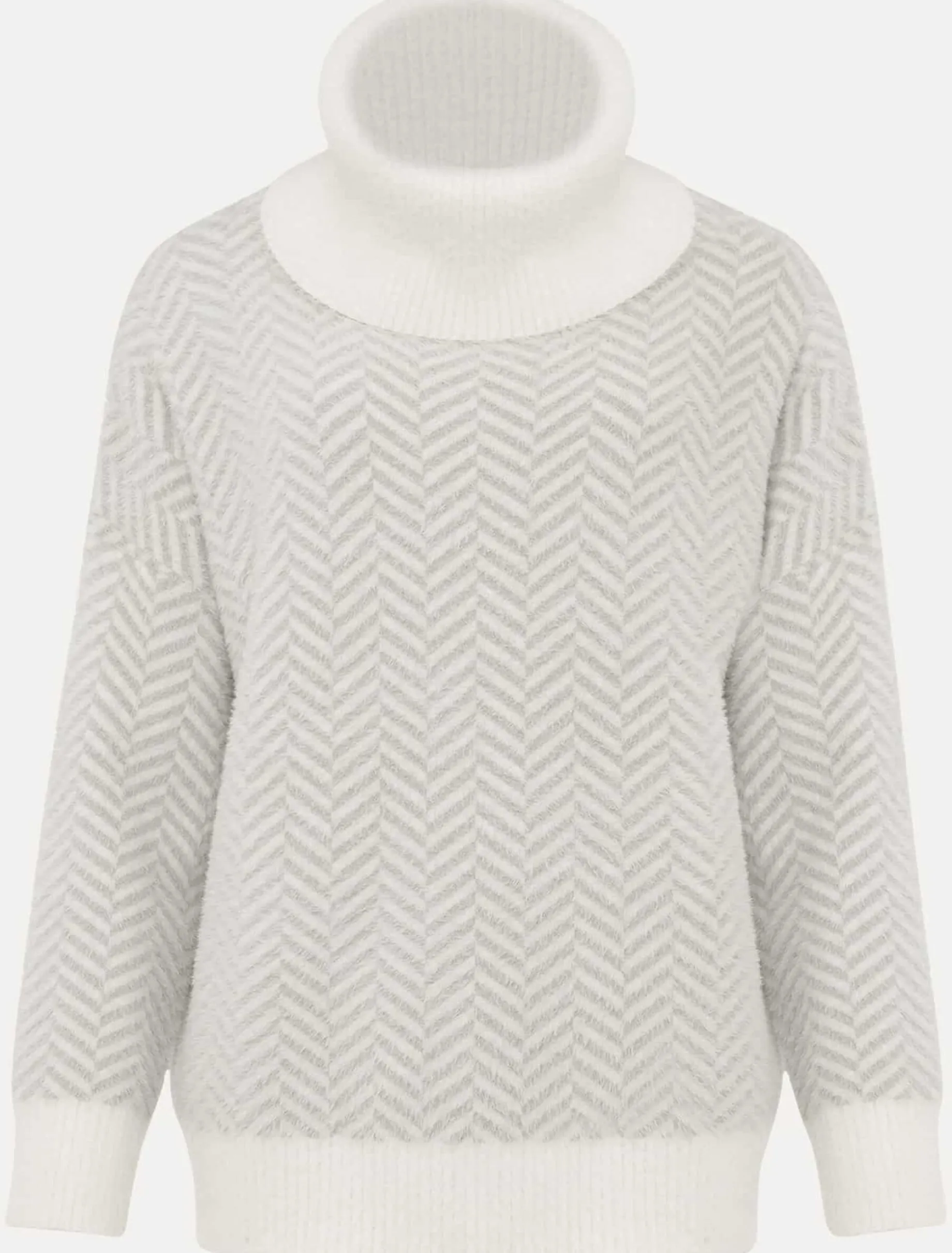 Jess Chevron Jacquard Chunky Jumper