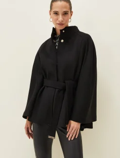 Jodie Wool Blend Cape Coat