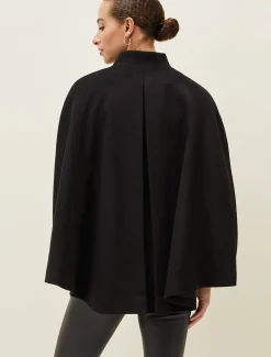 Jodie Wool Blend Cape Coat