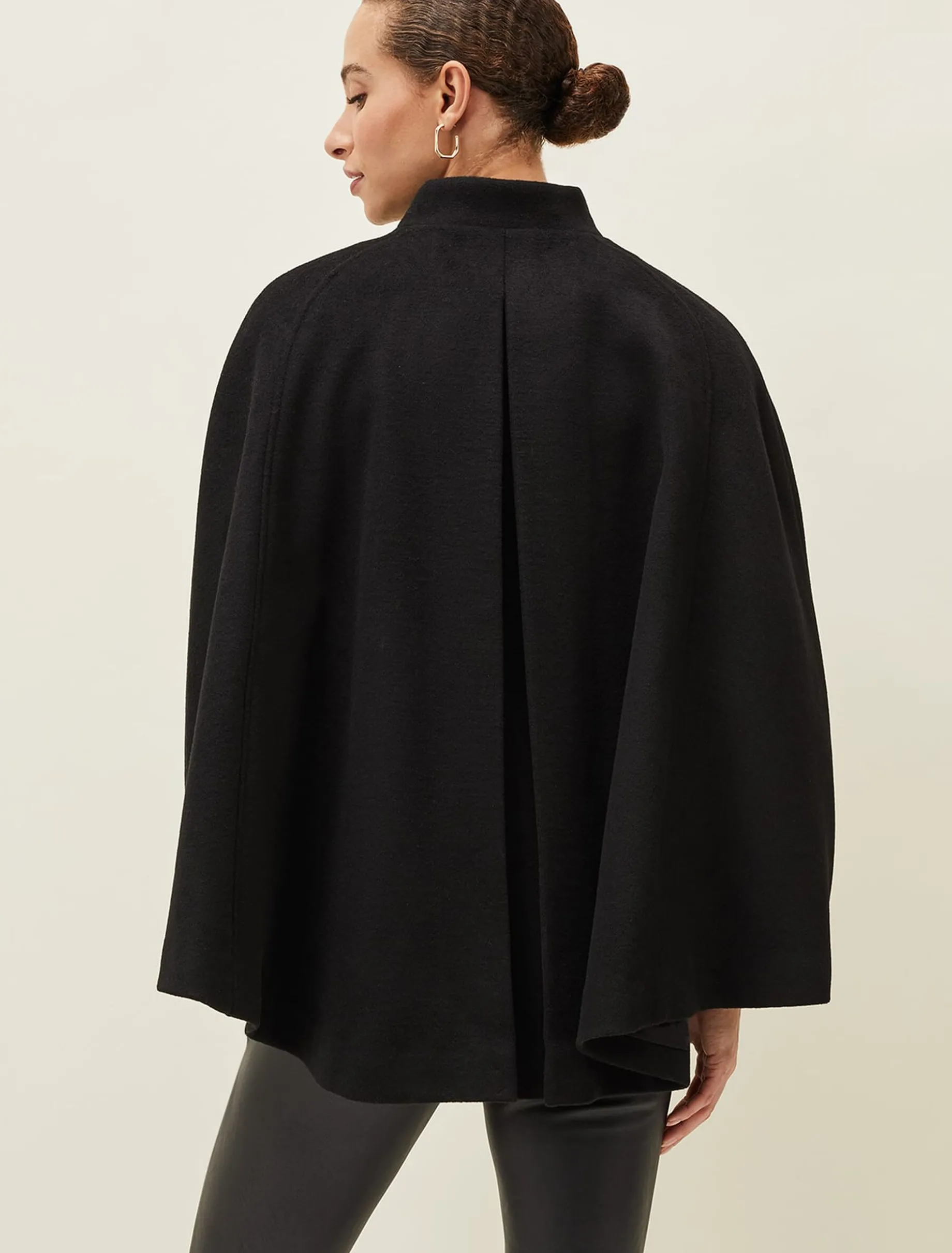 Jodie Wool Blend Cape Coat