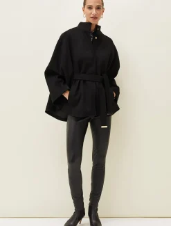 Jodie Wool Blend Cape Coat