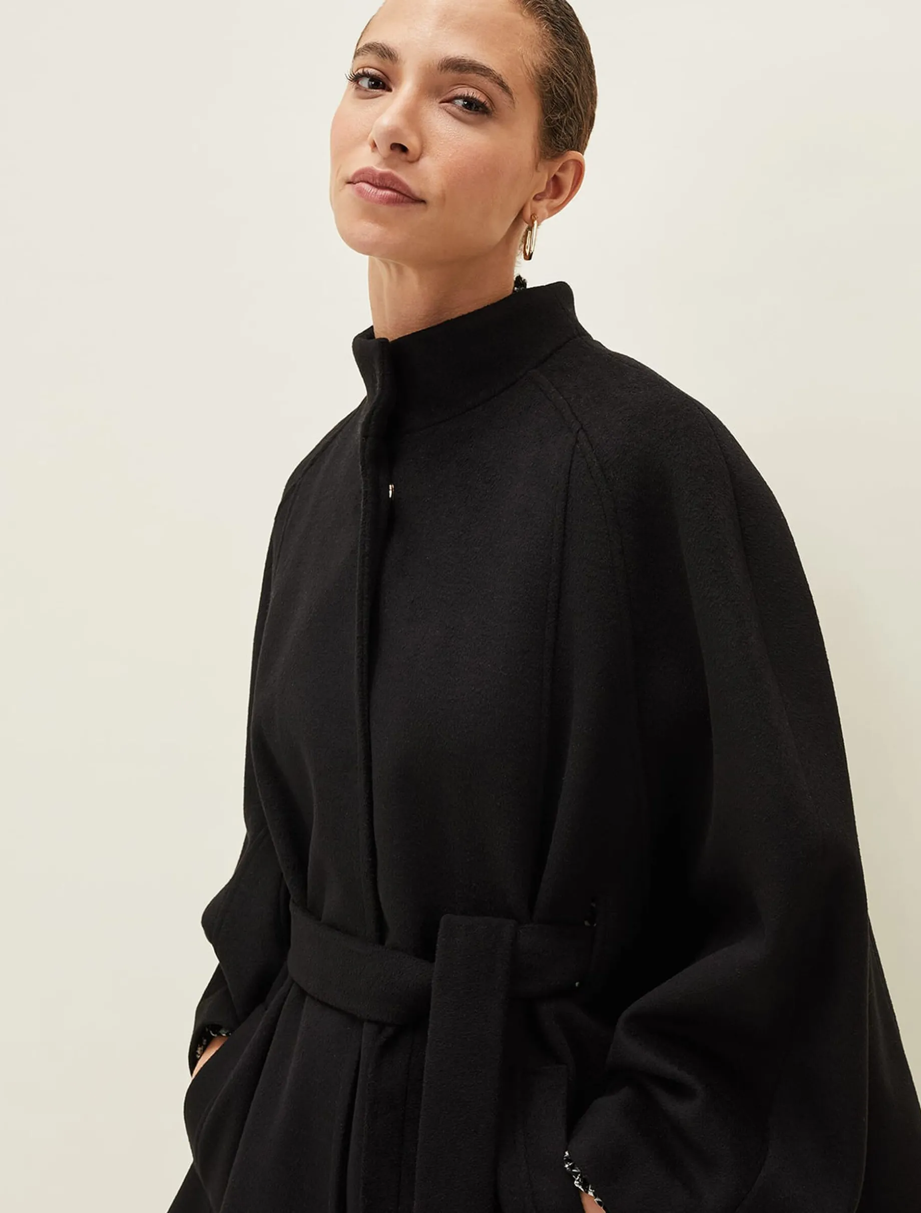 Jodie Wool Blend Cape Coat