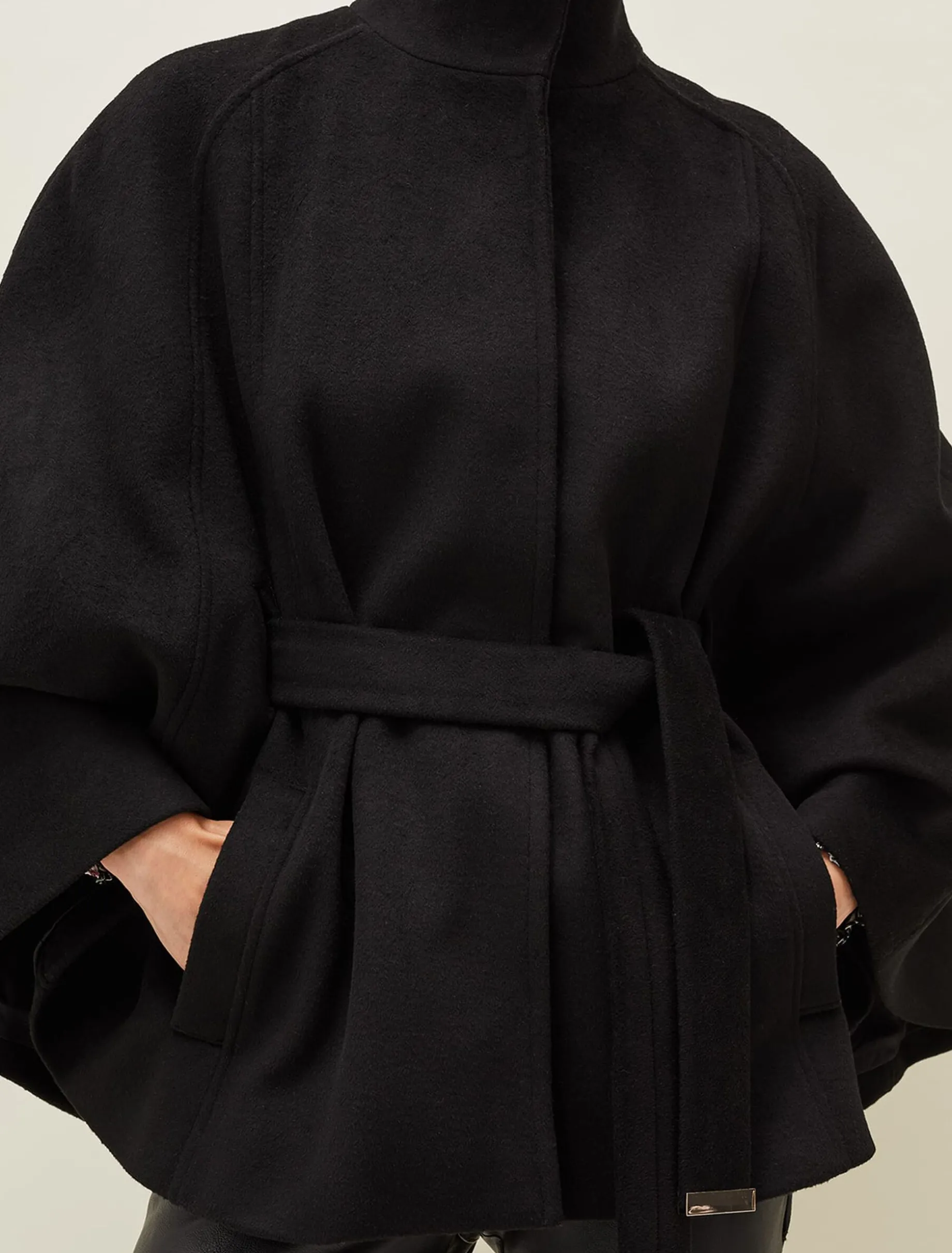 Jodie Wool Blend Cape Coat