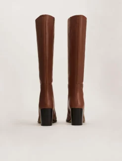 Jordan Leather Long Knee Boots