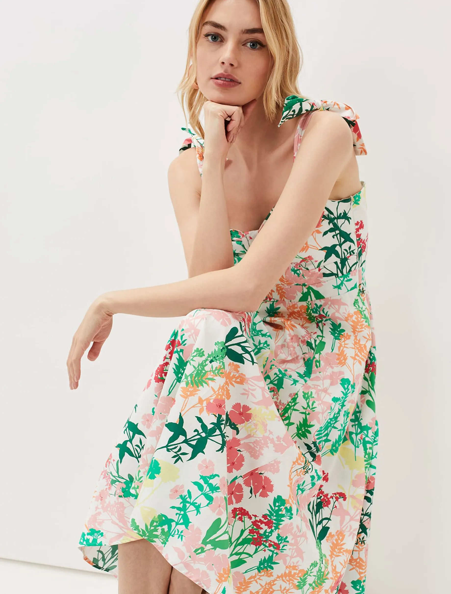 Joyce Printed Fit & Flare Dress