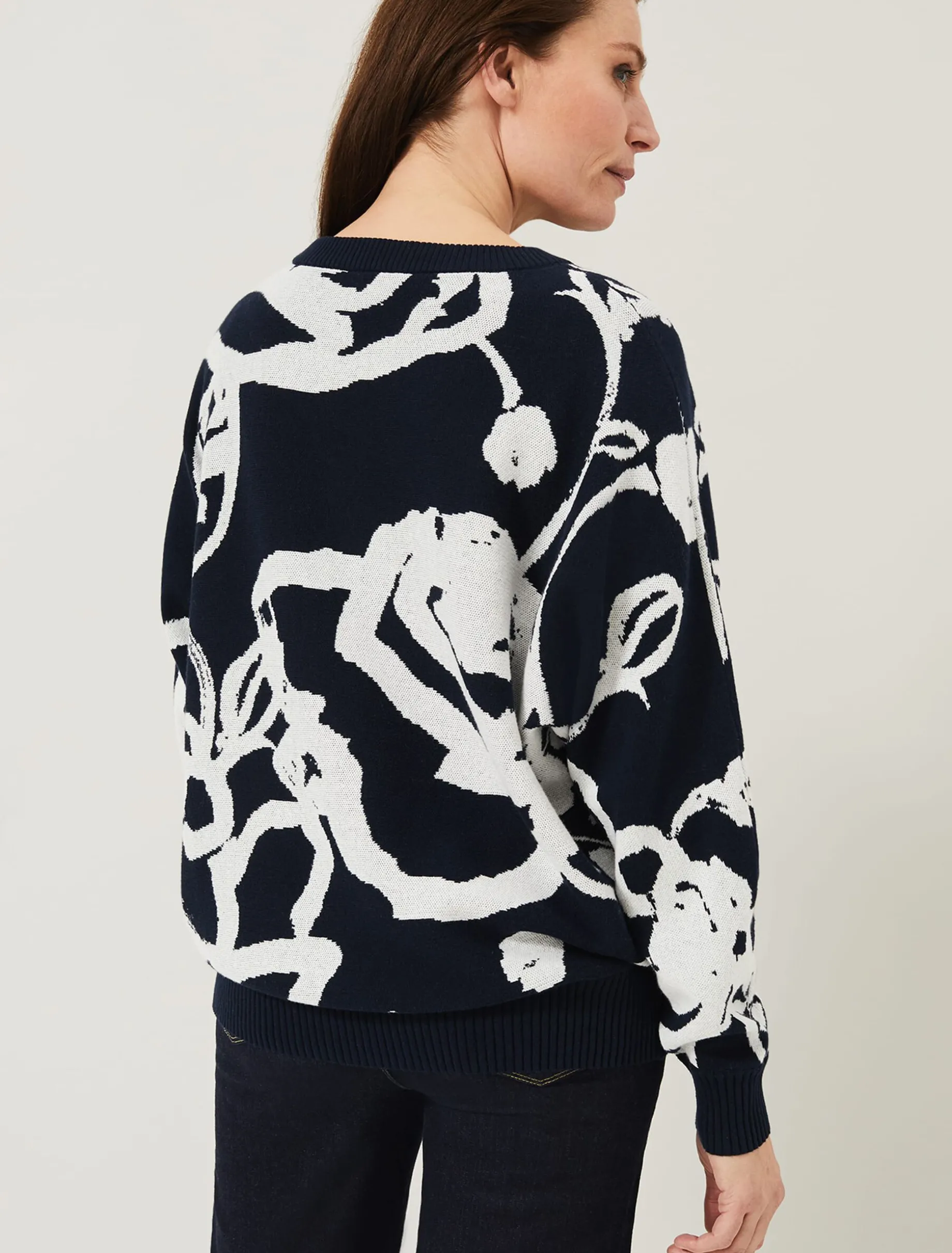 Judie Jacquard Rose Jumper