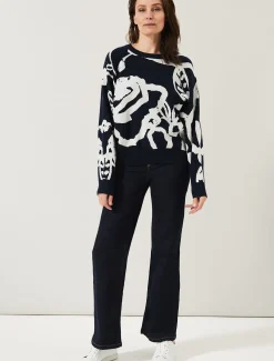 Judie Jacquard Rose Jumper