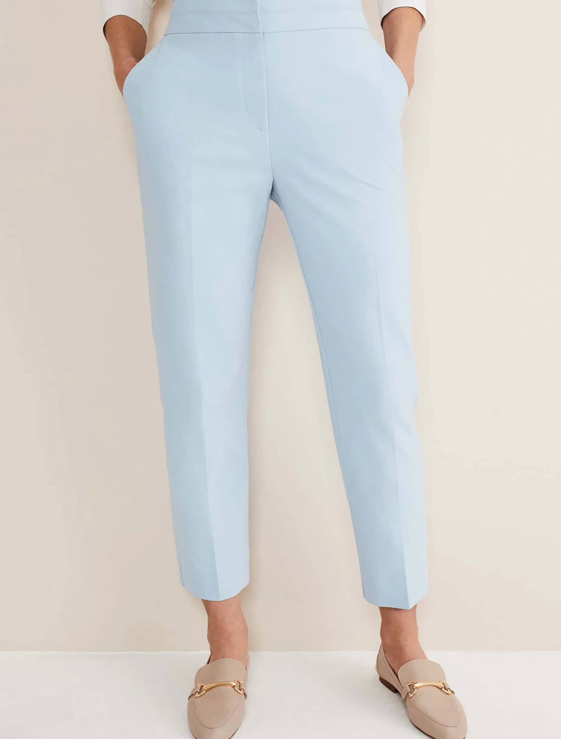 Julianna Cropped Straight Leg Trousers