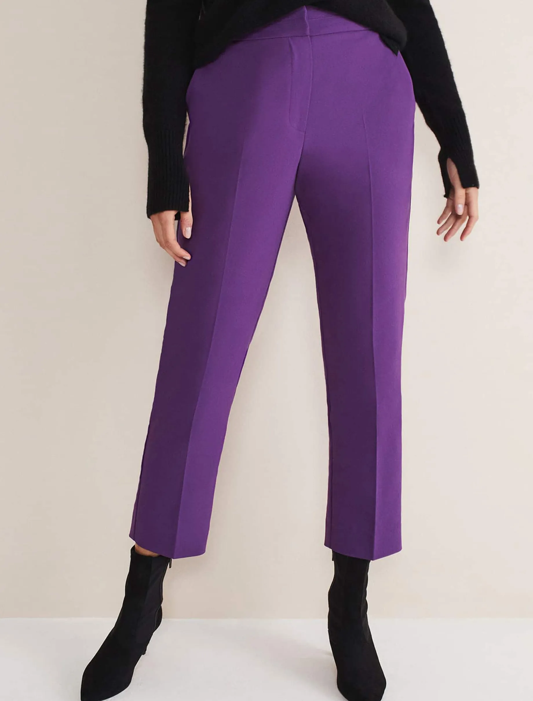 Julianna Cropped Straight Leg Trousers