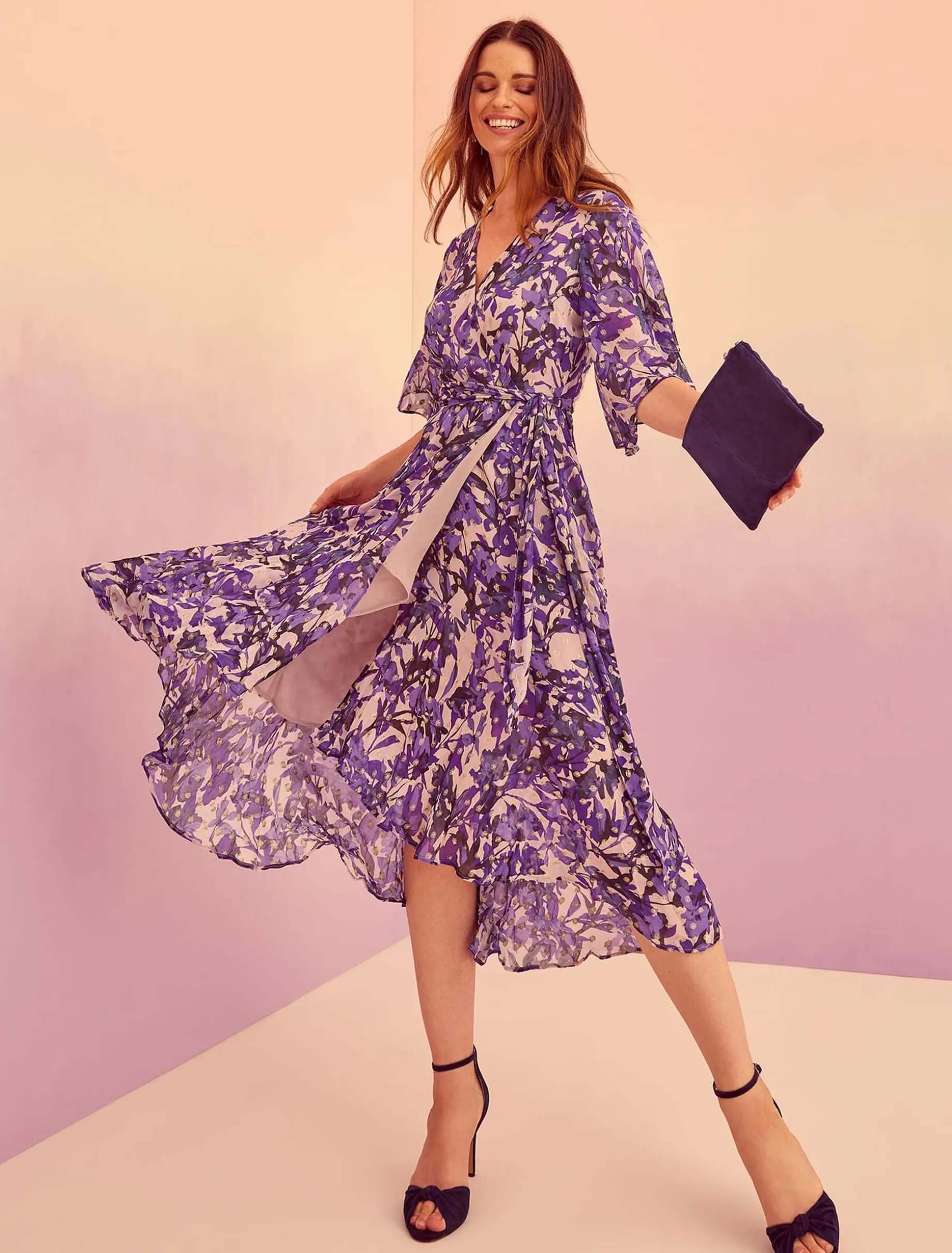 Juliette Floral Wrap Midaxi Dress