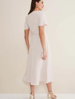 Julissa Ruffle Wrap Midi Dress