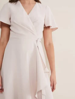 Julissa Ruffle Wrap Midi Dress