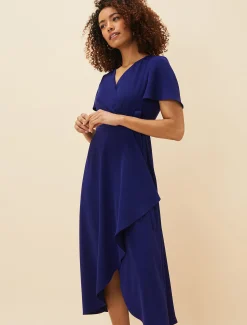 Julissa Ruffle Wrap Midi Dress