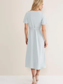 Julissa Ruffle Wrap Midi Dress