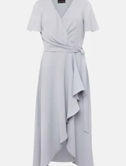 Julissa Ruffle Wrap Midi Dress