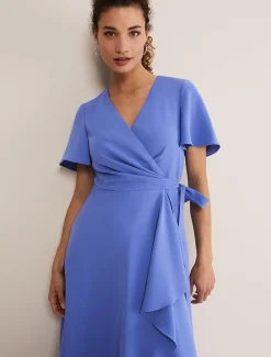 Julissa Ruffle Wrap Midi Dress