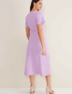 Julissa Ruffle Wrap Midi Dress